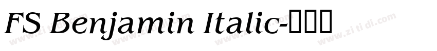 FS Benjamin Italic字体转换 FS Benjamin Italic字体转换